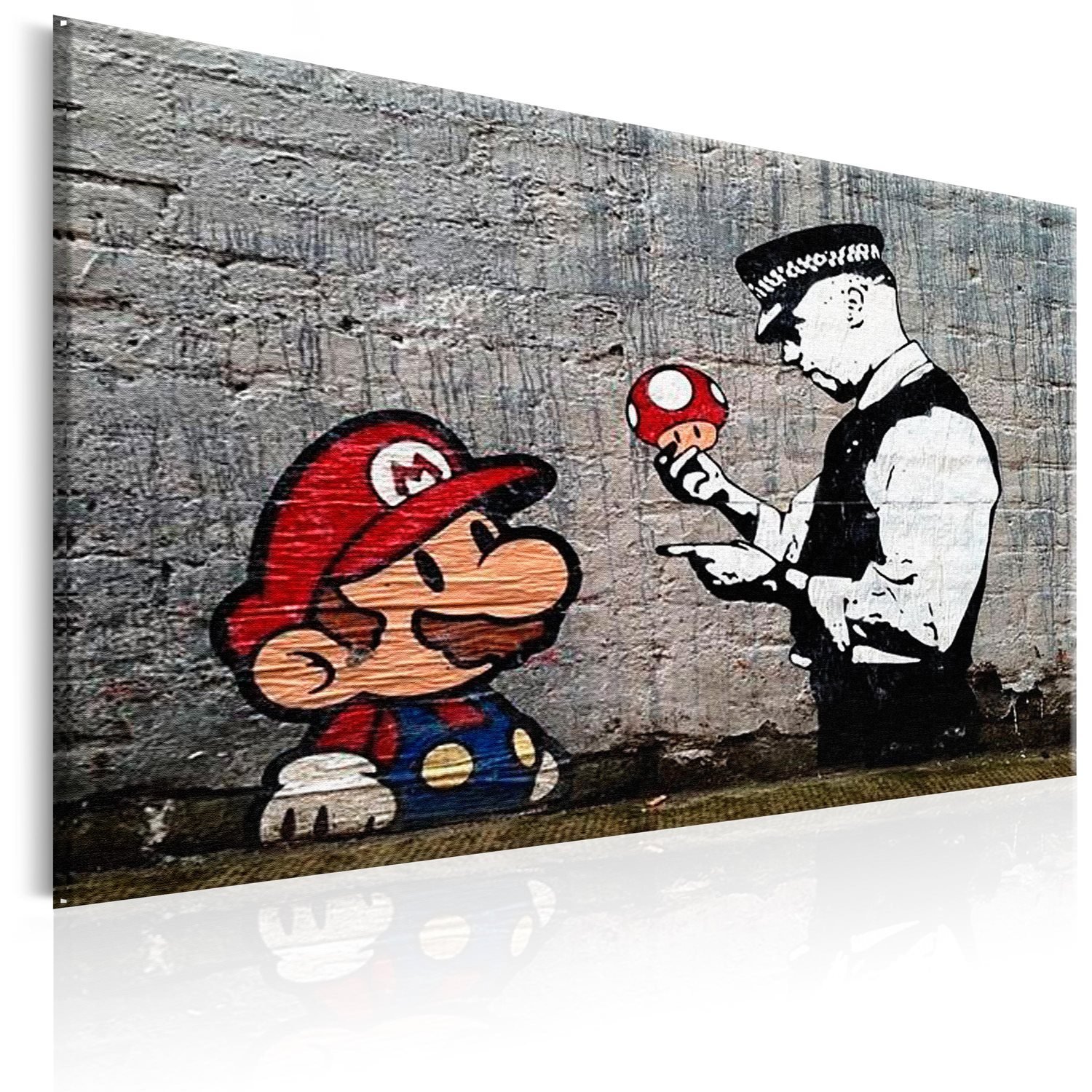 PoliHome Πίνακας - Mario and Cop by Banksy 90x60