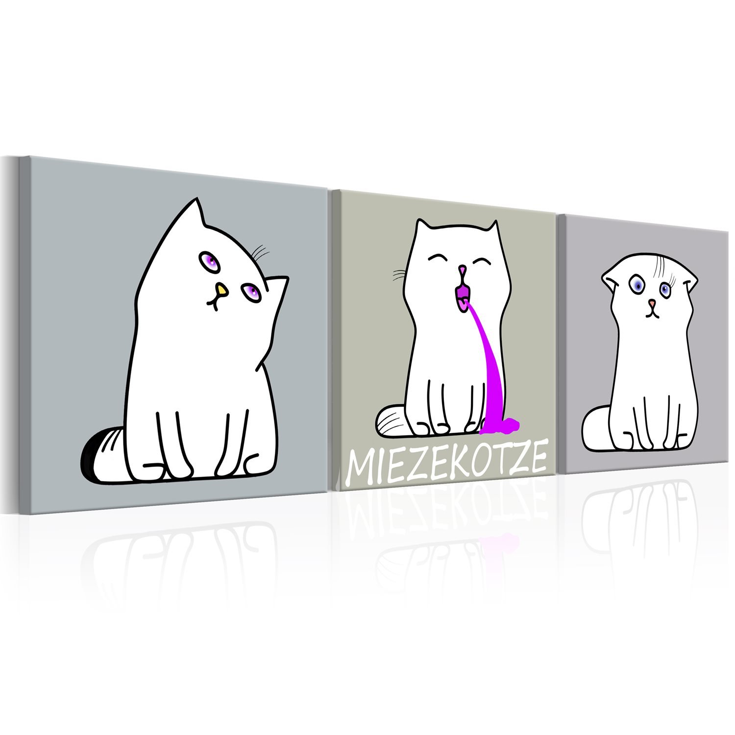 Πίνακας – Miezekotze: Cat Trio 120×40