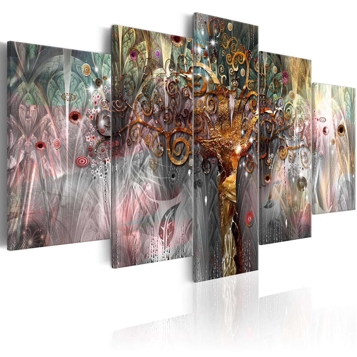 PoliHome Πίνακας - Golden Tree II 100x50