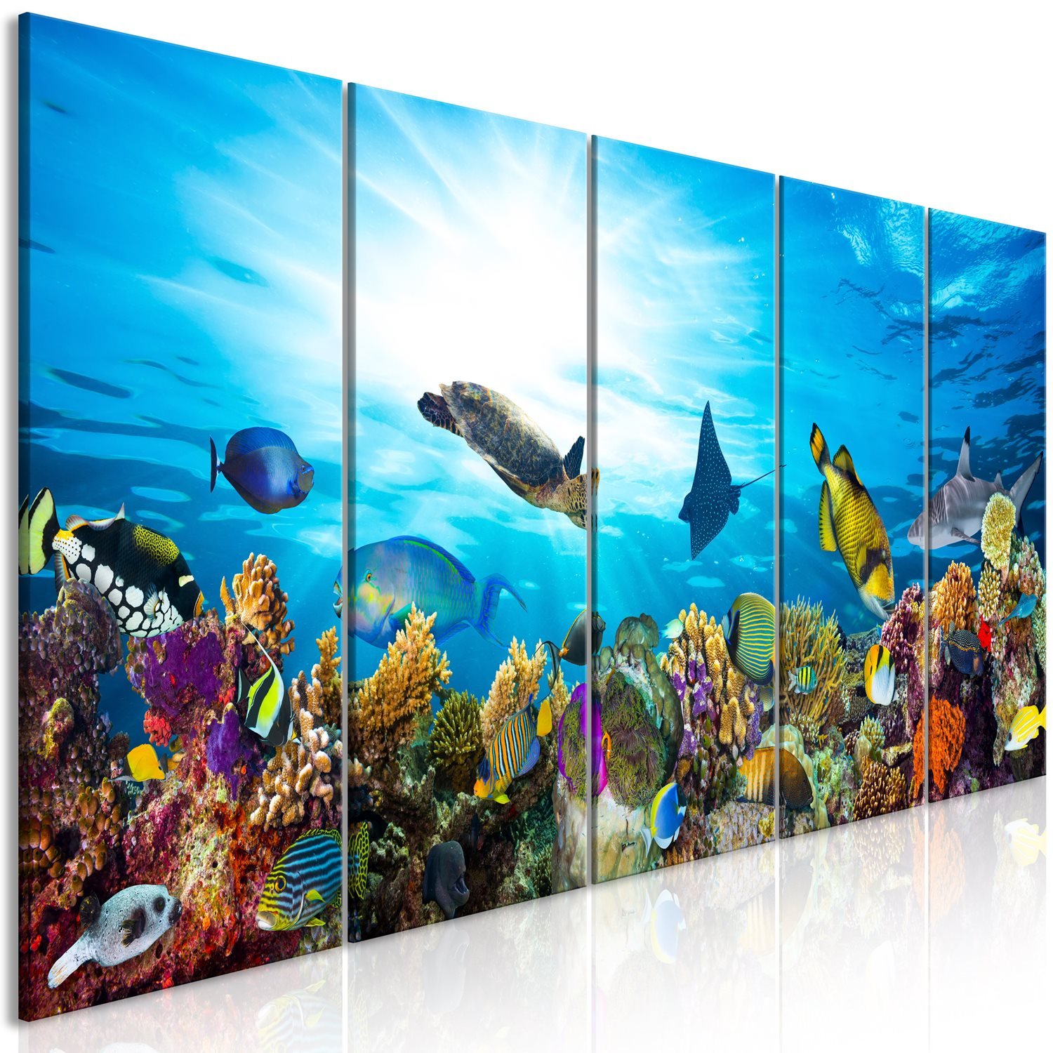 PoliHome Πίνακας - Coral Reef (5 Parts) Narrow 225x90