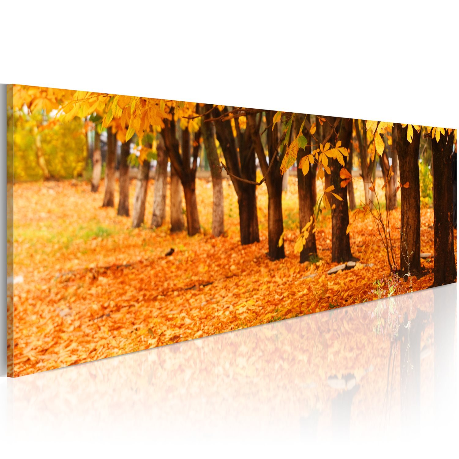 PoliHome Πίνακας - Park covered with golden leaves 135x45