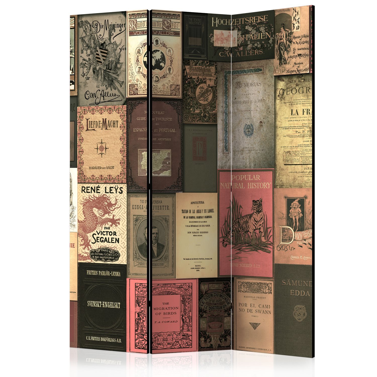 Διαχωριστικό με 3 τμήματα – Books of Paradise [Room Dividers] 135×172