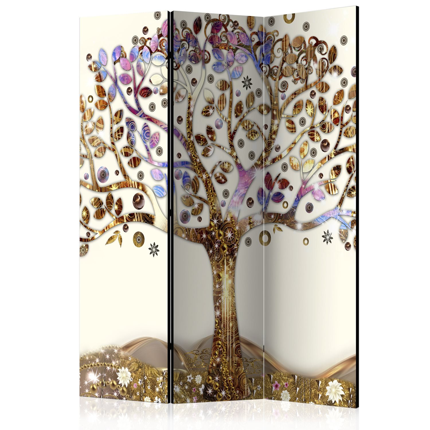 PoliHome Διαχωριστικό με 3 τμήματα - Golden Tree [Room Dividers] 135x172