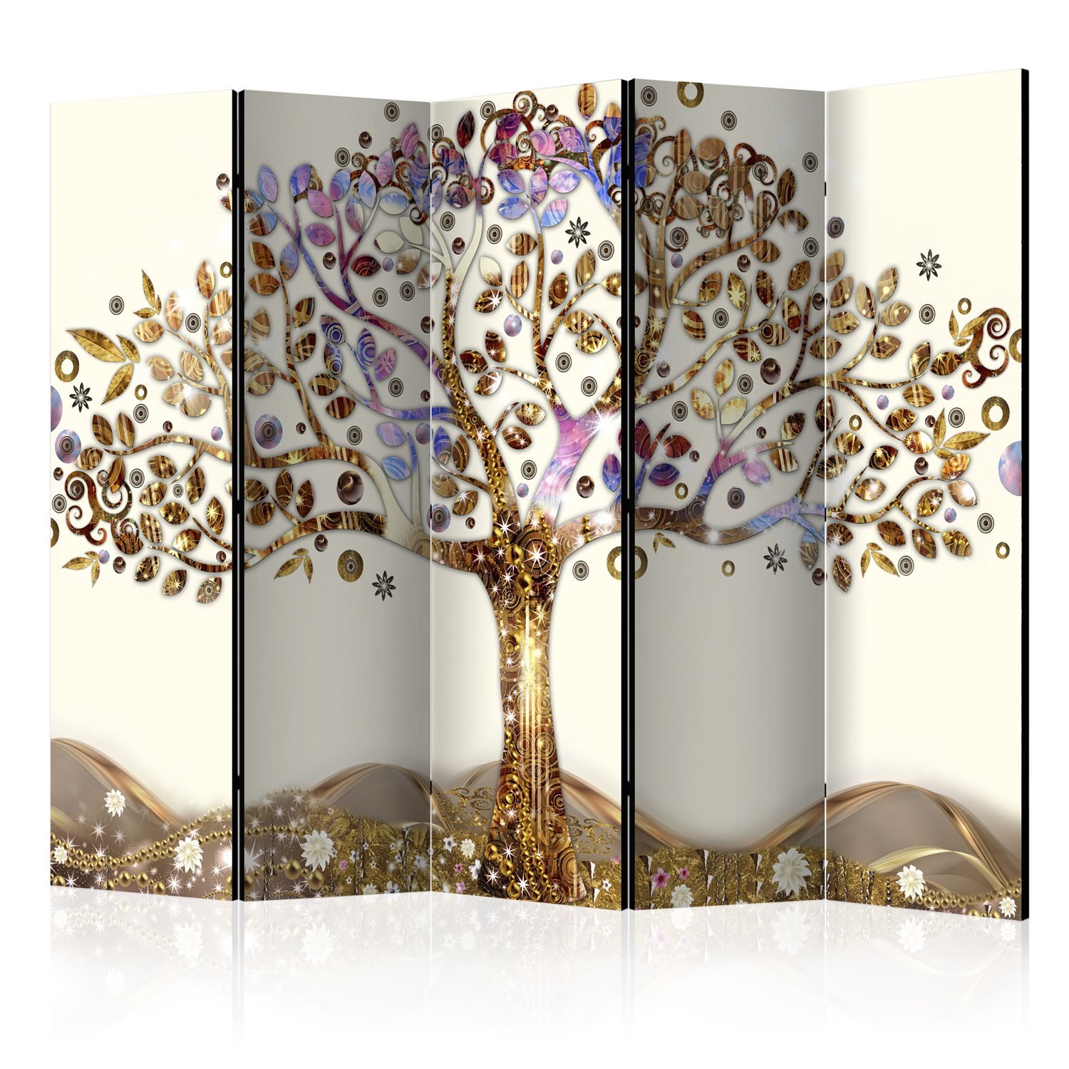 PoliHome Διαχωριστικό με 5 τμήματα - Golden Tree II [Room Dividers] 225x172
