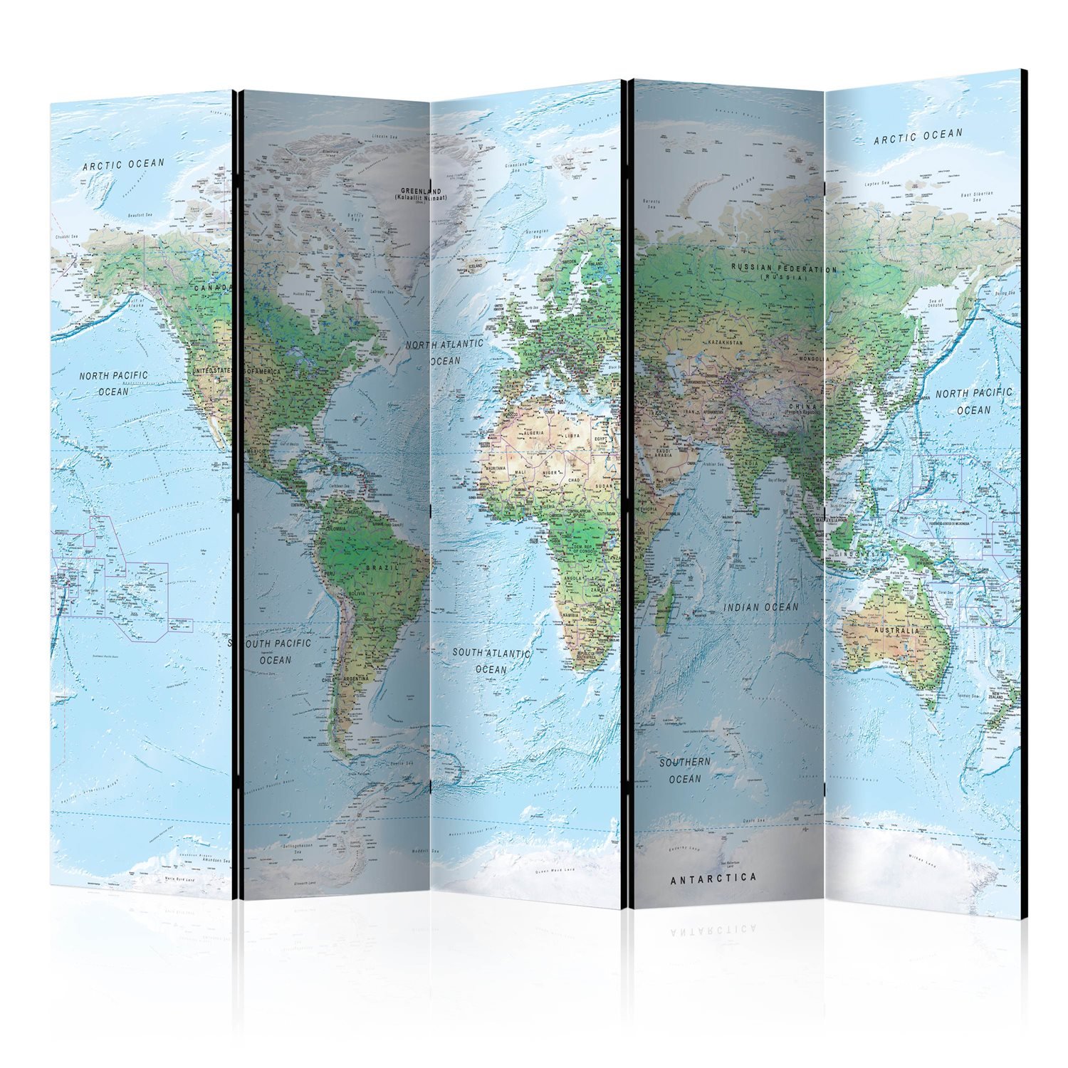 Διαχωριστικό με 5 τμήματα – World Map [Room Dividers] 225×172