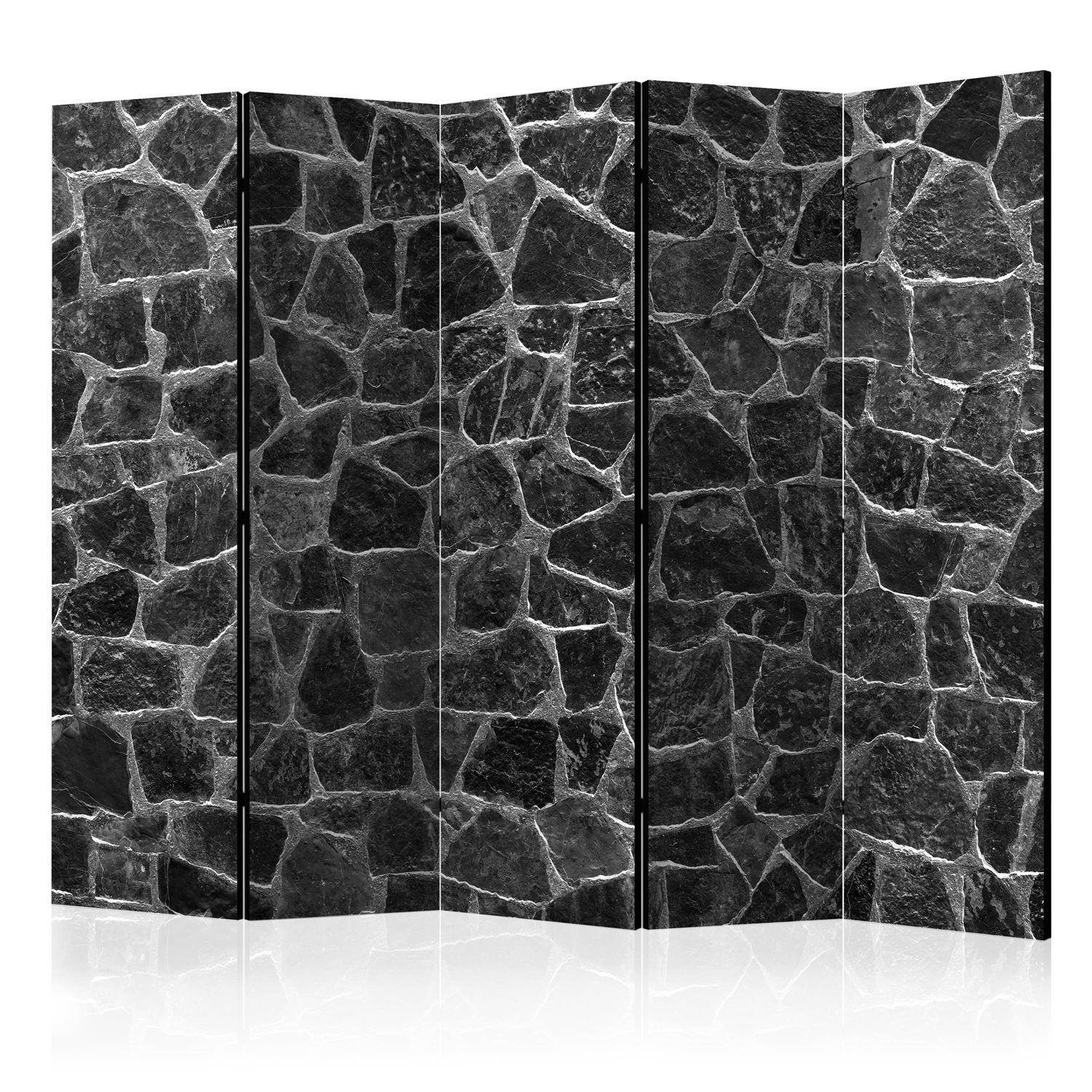 PoliHome Διαχωριστικό με 5 τμήματα - Black Stones II [Room Dividers] 225x172
