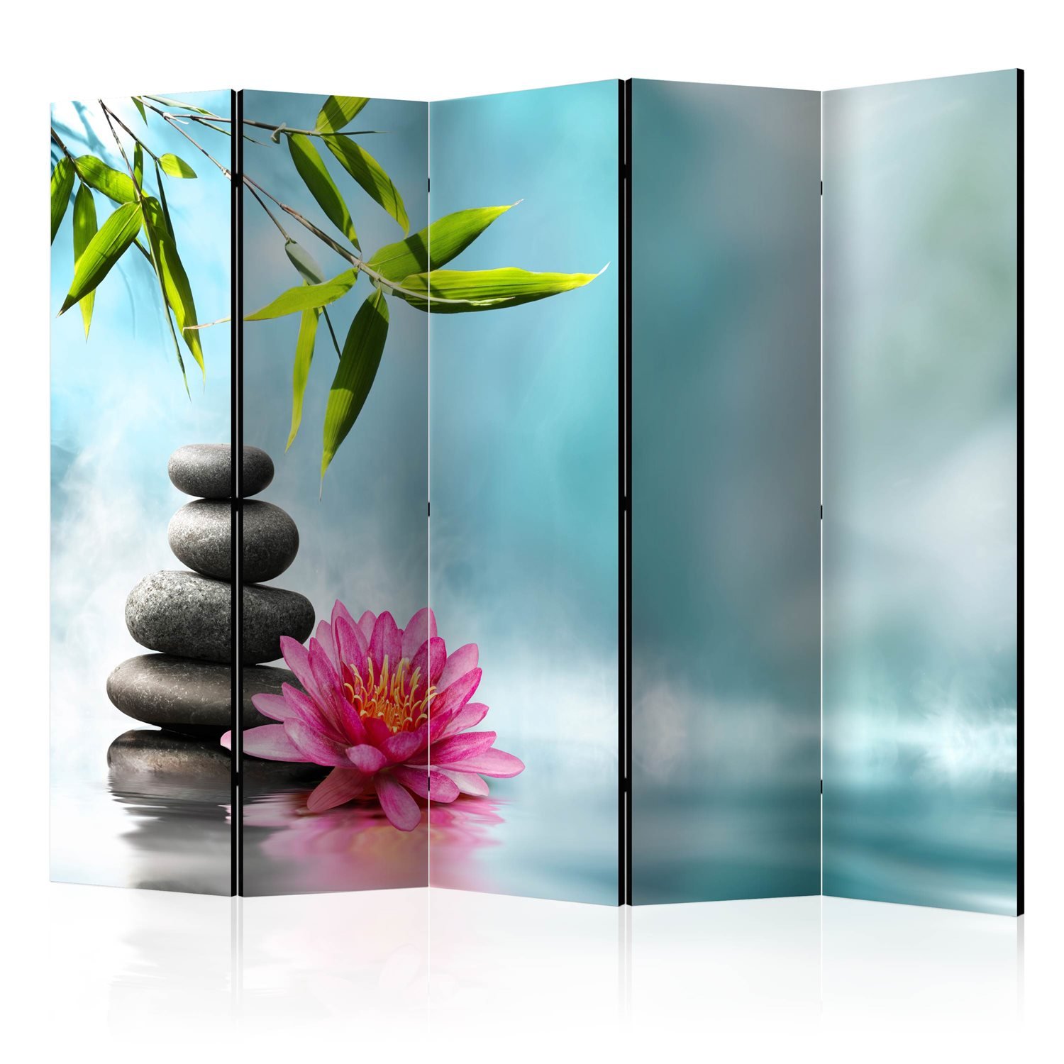 Διαχωριστικό με 5 τμήματα – Water Lily and Zen Stones II [Room Dividers] 225×172