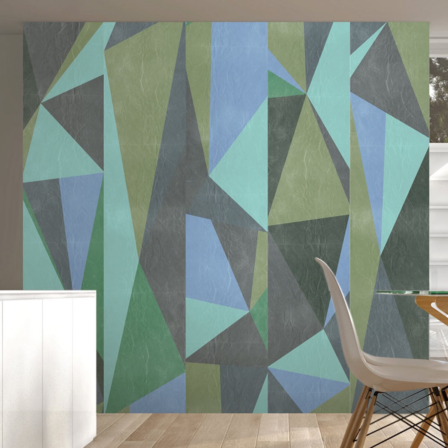 Φωτοταπετσαρία – Gray triangles 50×1000