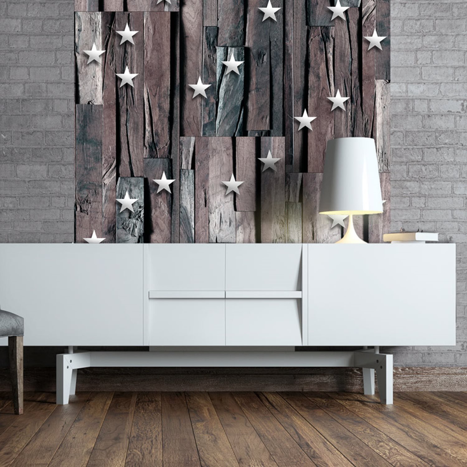 Φωτοταπετσαρία – Stars on Wood 50×1000