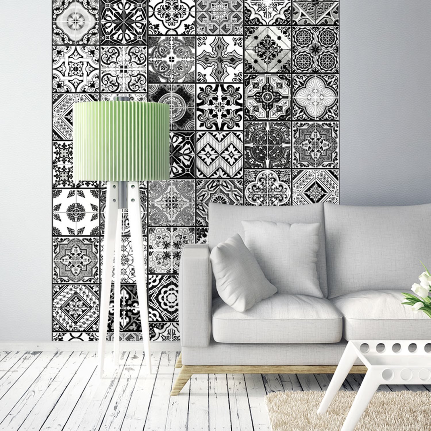 Φωτοταπετσαρία – Arabesque – Black White 50×1000