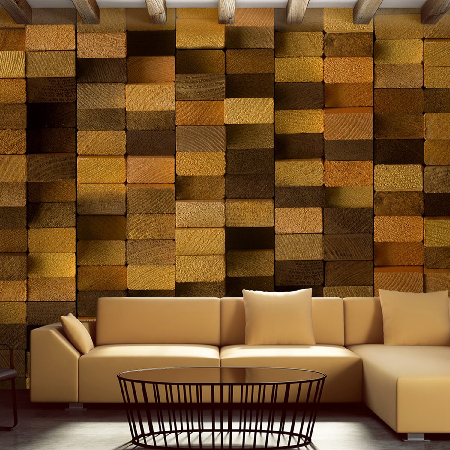 Φωτοταπετσαρία – Wooden Wall 50×1000