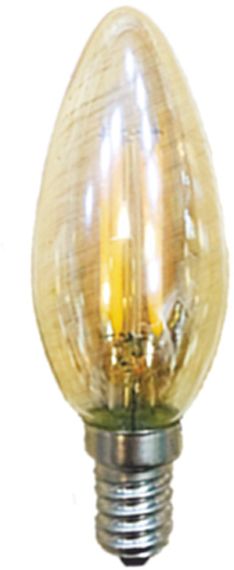 Λαμπτήρας LED Filament E14 Candle 6W 2700K Dimmable Amber