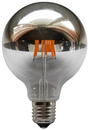 Λαμπτήρας LED Filament E27 Globe 6W 2700K Dimmable Silver G95