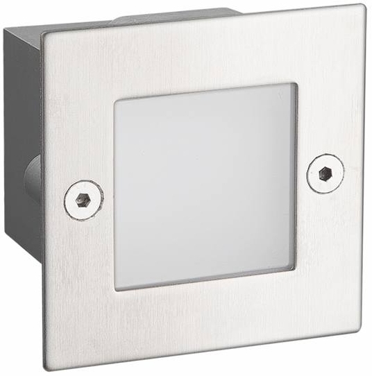 PoliHome Χωνευτή απλίκα τοίχου Cortex Square 3000K-Χρώμιο