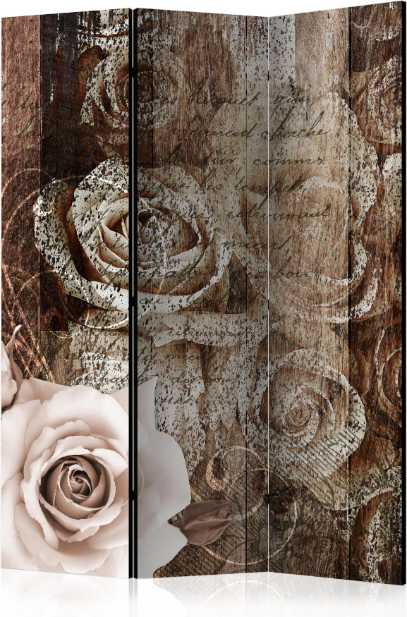 Διαχωριστικό με 3 τμήματα – Old Wood Roses [Room Dividers]