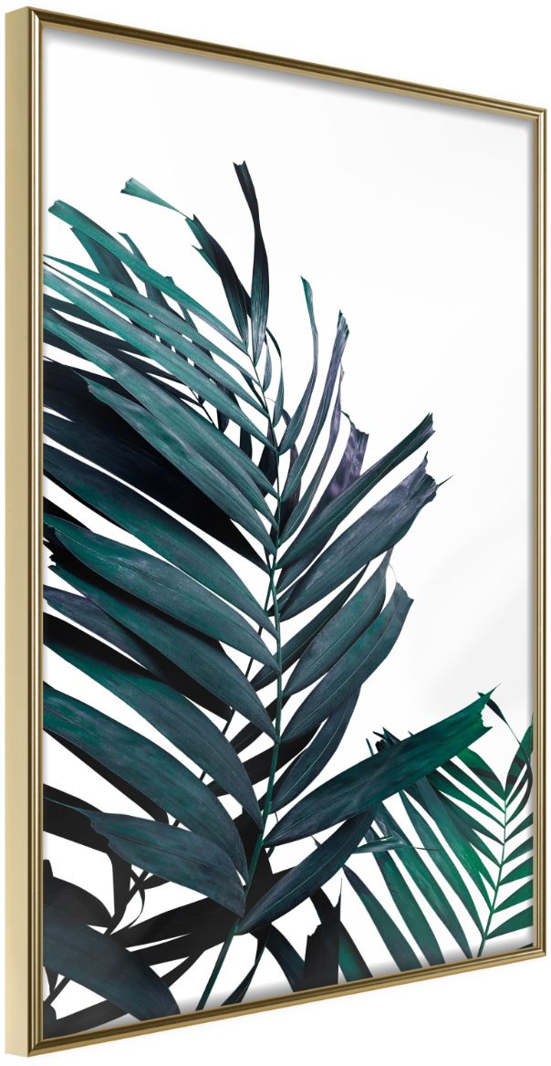 PoliHome Αφίσα - Evergreen Palm Leaves - 20x30 - Χρυσό - Χωρίς πασπαρτού