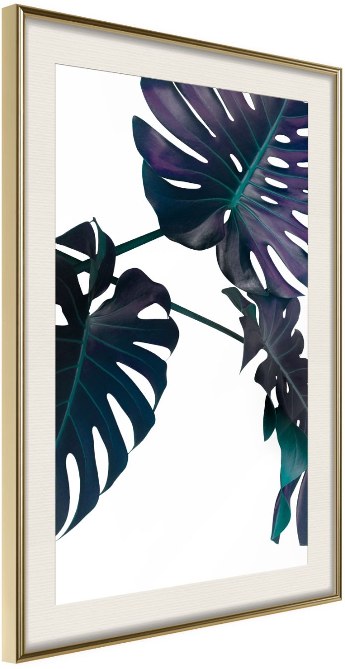 PoliHome Αφίσα - Evergreen Monstera - 40x60 - Χρυσό - Με πασπαρτού
