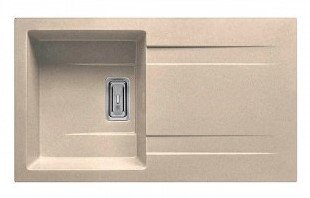 PoliHome Νεροχύτης Pyramis Kartesio 1B 1D-Beige-Μήκος: 86 εκ.