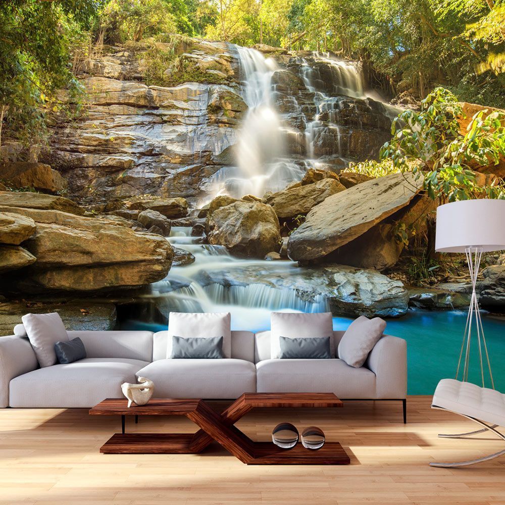 PoliHome Αυτοκόλλητη φωτοταπετσαρία - Waterfall in Chiang Mai, Thailand - 245x175