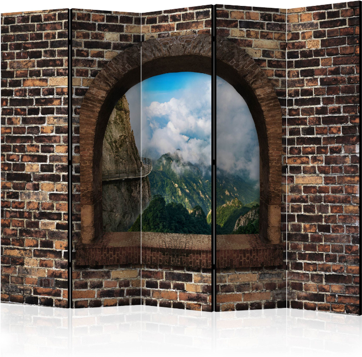 Διαχωριστικό με 5 τμήματα – Stony Window: Mountains II [Room Dividers]
