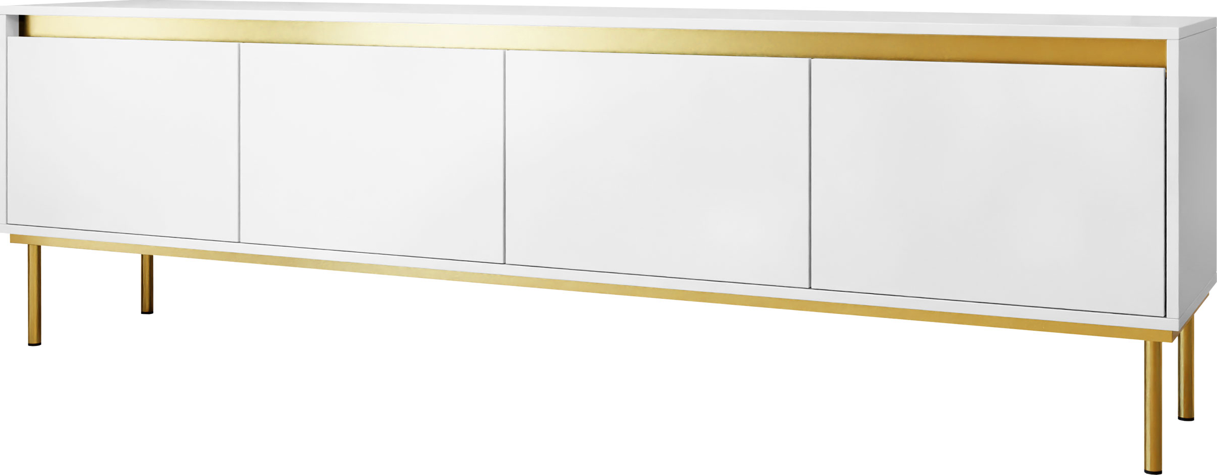 PoliHome Έπιπλο τηλεόρασης Carmesi 4D-Leuko-Xriso