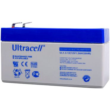 Μπαταρίες μολύβδου Ultracell 12V 1.3Ah F1