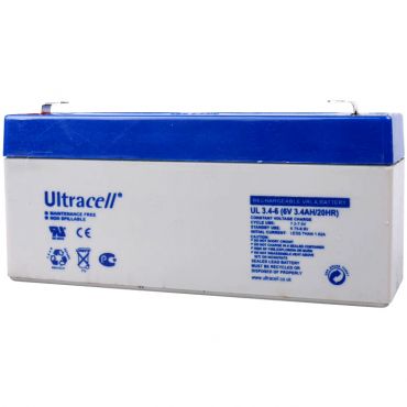 Μπαταρίες μολύβδου Ultracell 6V 3.4Ah F1