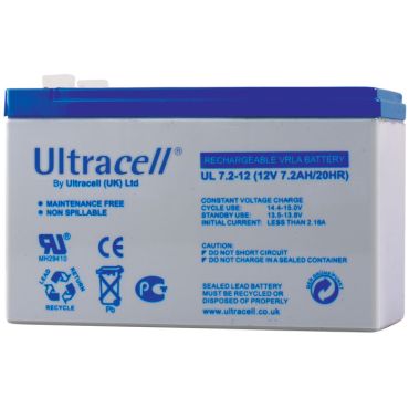 Μπαταρίες μολύβδου Ultracell 12V 7.2Ah F1