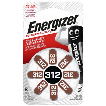 Μπαταρίες ακουστικών βαρυκοΐας Energizer ZINC AIR 312 1.4V