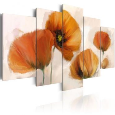 Πίνακας - Artistic poppies - 5 pieces