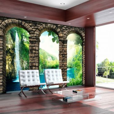 Self-adhesive photo wallpaper - Mysterious waterfall