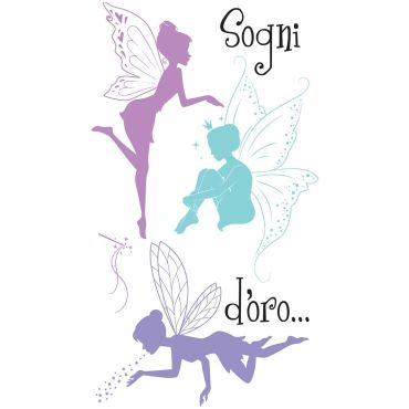 Διακοσμητικά αυτοκόλλητα τοίχου Fairies XS
