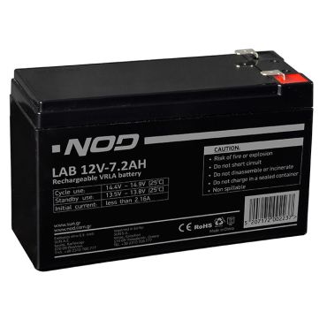 Μπαταρίες μολύβδου NOD LAB 12V7.2AH