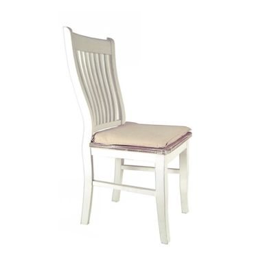 Chair with pillow-Brown-White