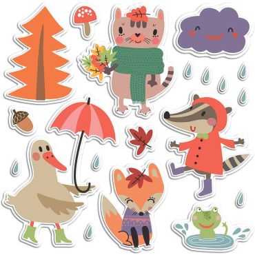 Rainy Day foam wall stickers L