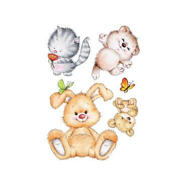 Decorative Wall Stickers Cute Animals XL