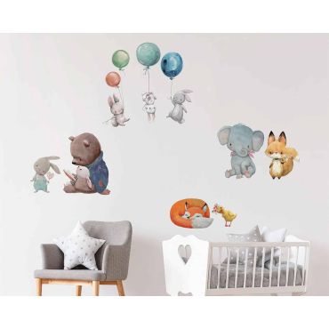 Decorative wall stickers WaterColour Amimals XL Ango