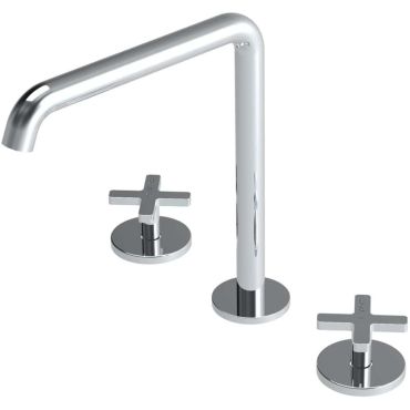 Basin faucet 3 holes with valve Clic-Clac Elle Cross La Torre
