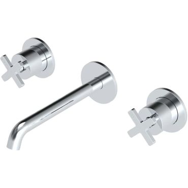 Basin wall faucet 3 holes with valve Clic-Clac Elle Cross La Torre