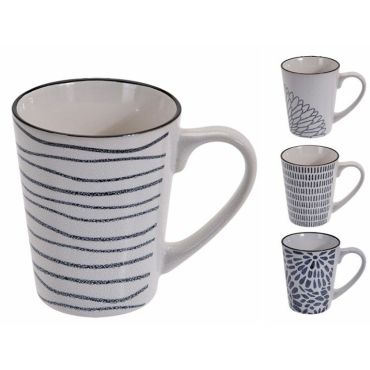 Σετ κούπες stoneware με σχέδιο