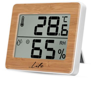 Ψηφιακό θερμόμετρο & υγρόμετρο Life Gem Bamboo Edition