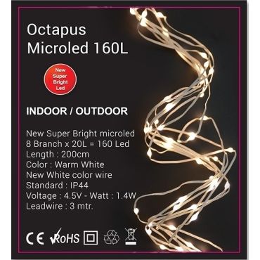 Διακοσμητικά Microled μπαταρίας χταπόδι Zantero