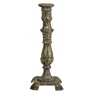 Candlestick Kiaro with golden patina