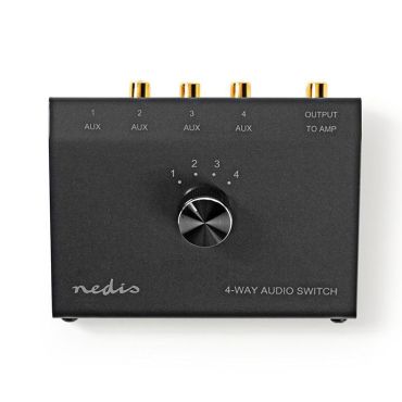 RCA switch 2xRCA & 1xJack σε 1xRCA Nedis ASWI2404BK