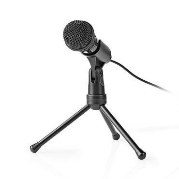 Wired microphone PC with tripod Nedis MICTJ100BK
