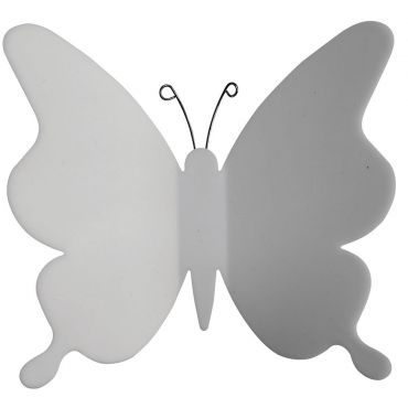 Διακοσμητικά αυτοκόλλητα τοίχου White Butterflies 3D πολυπροπυλενίου