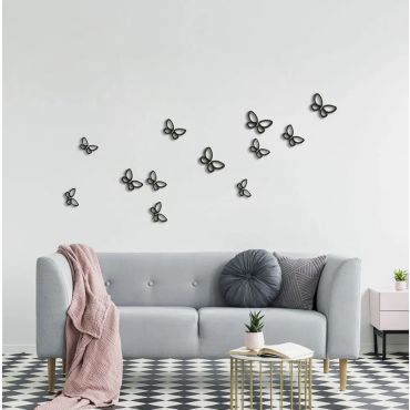 Διακοσμητικά αυτοκόλλητα Metal Butterflies 3D πολυπροπυλενίου