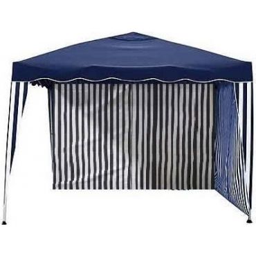 Side wall for striped gazebo