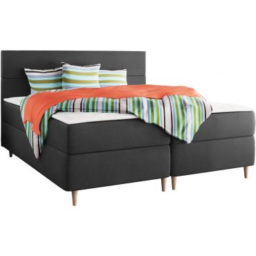 Επενδυμένο κρεβάτι Flo με στρώμα και ανώστρωμα
