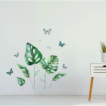 Decorative wall stickers Tropical Leaves L